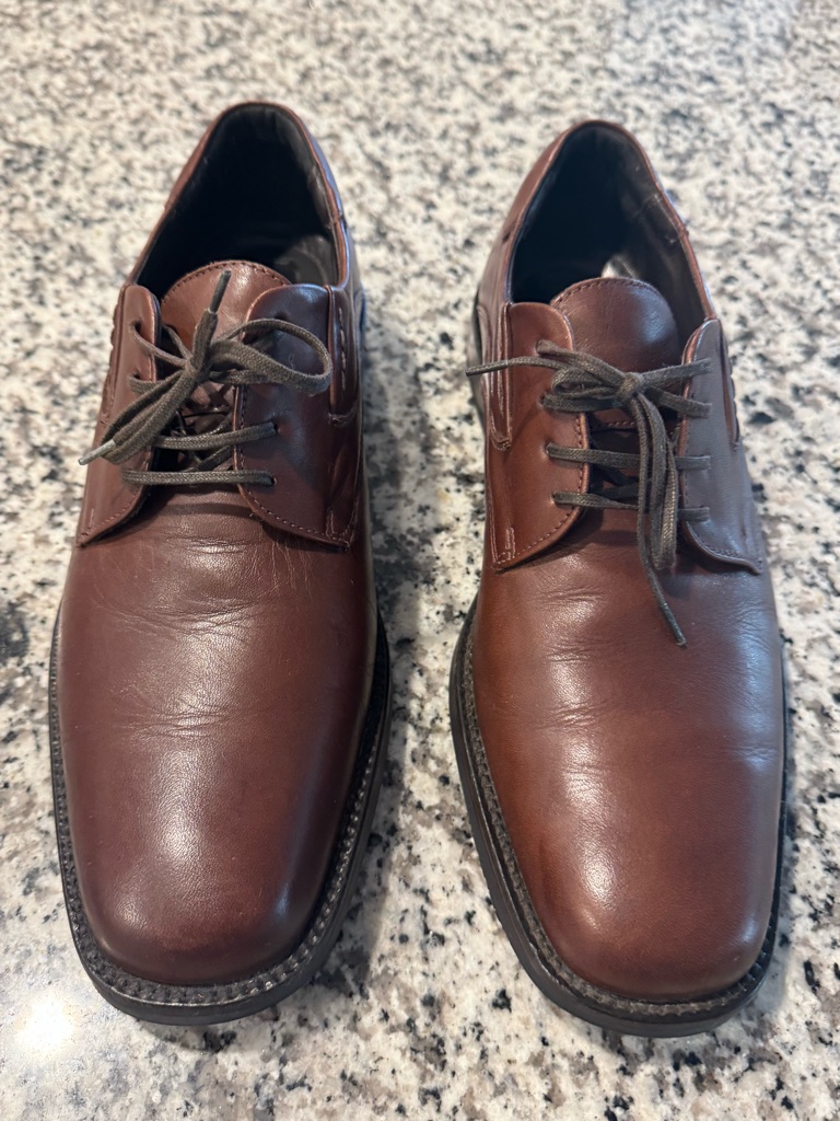 Johnston & Murphy Men's Dark Brown Leather Derby Shoes